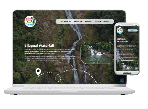 Bijagual Waterfall, Website Design by Rey Design