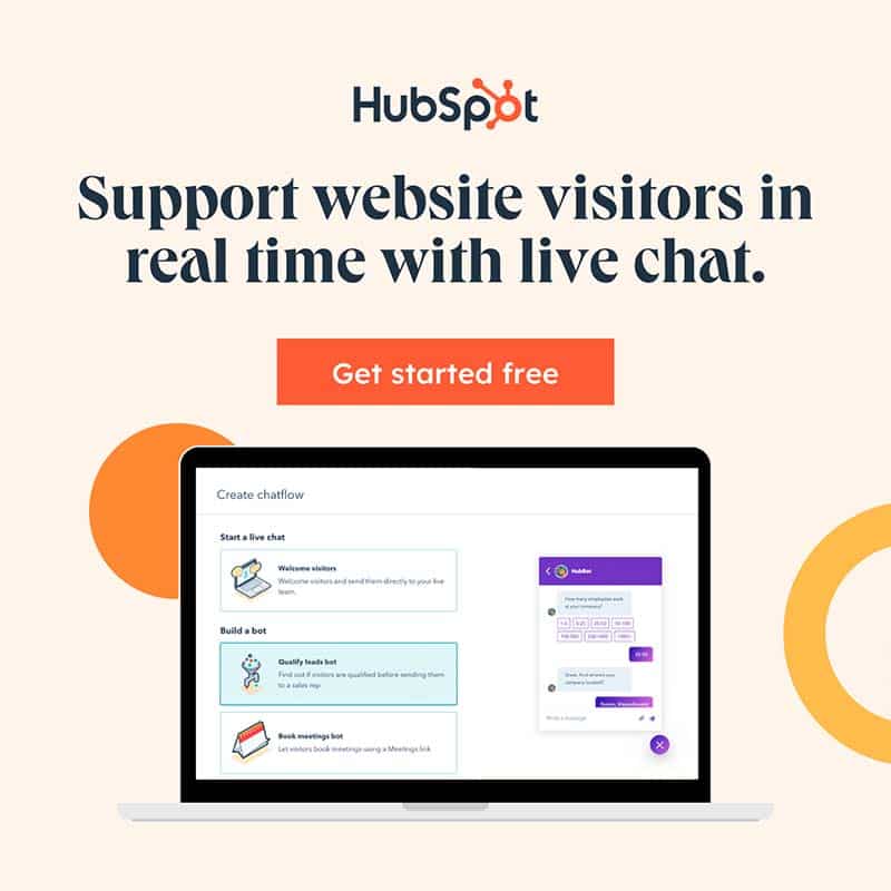 Live Chat for Websites with Hubspot Crm
